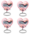 abstract heart urn for female funeral.