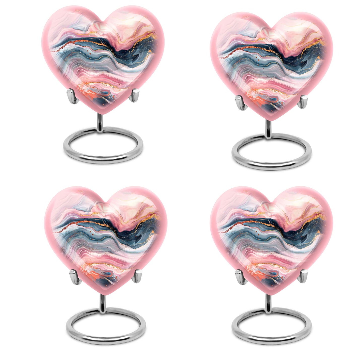 abstract heart urn for female funeral.