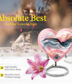 abstract heart urn for female funeral.