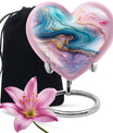 abstract heart memorial urn for women ashes