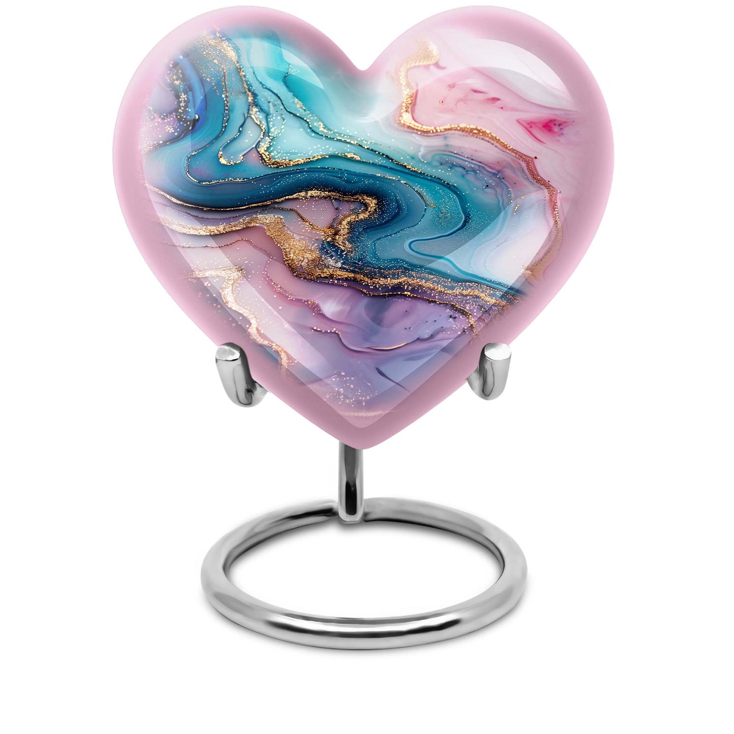 abstract heart memorial urn for women ashes
