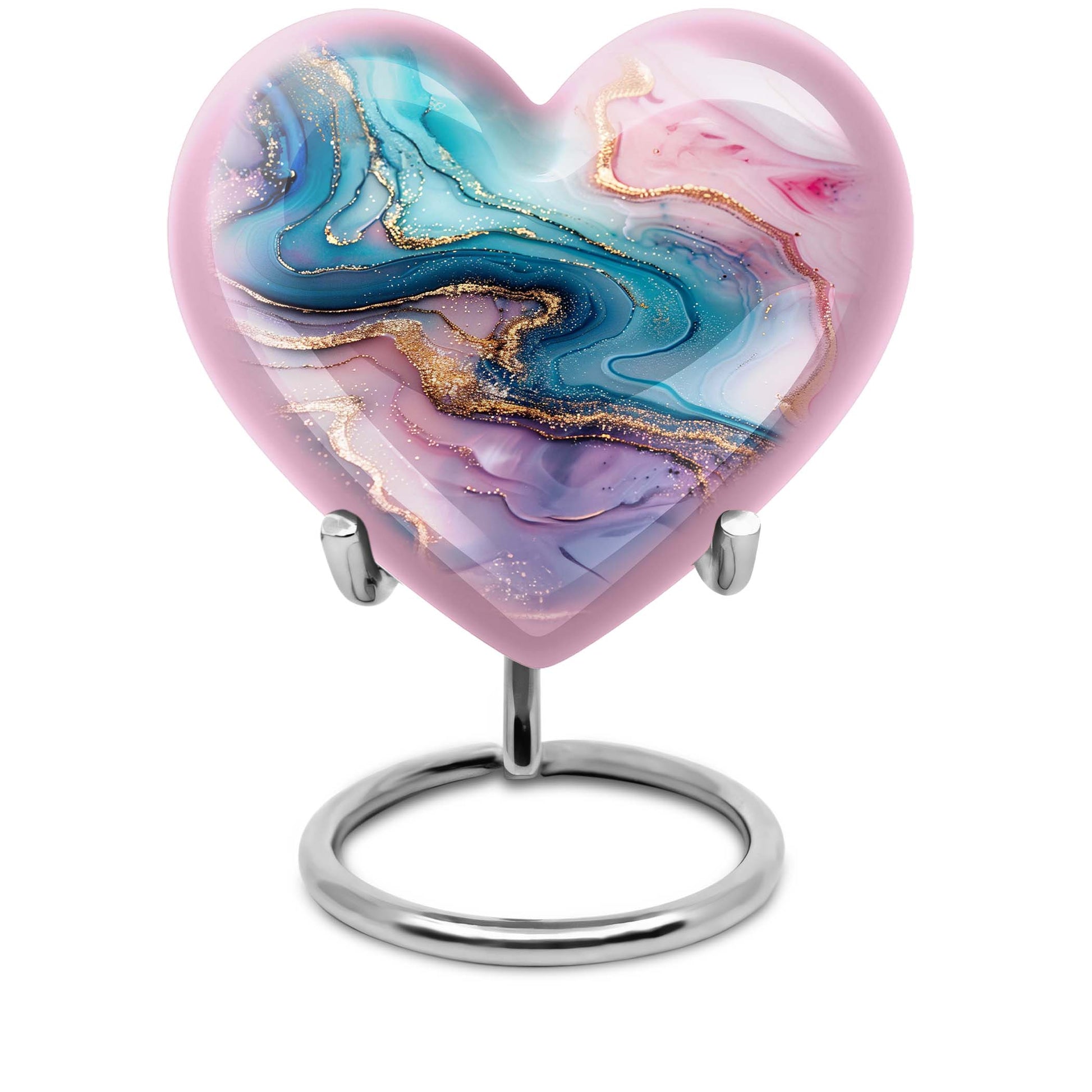 abstract heart memorial urn for women ashes
