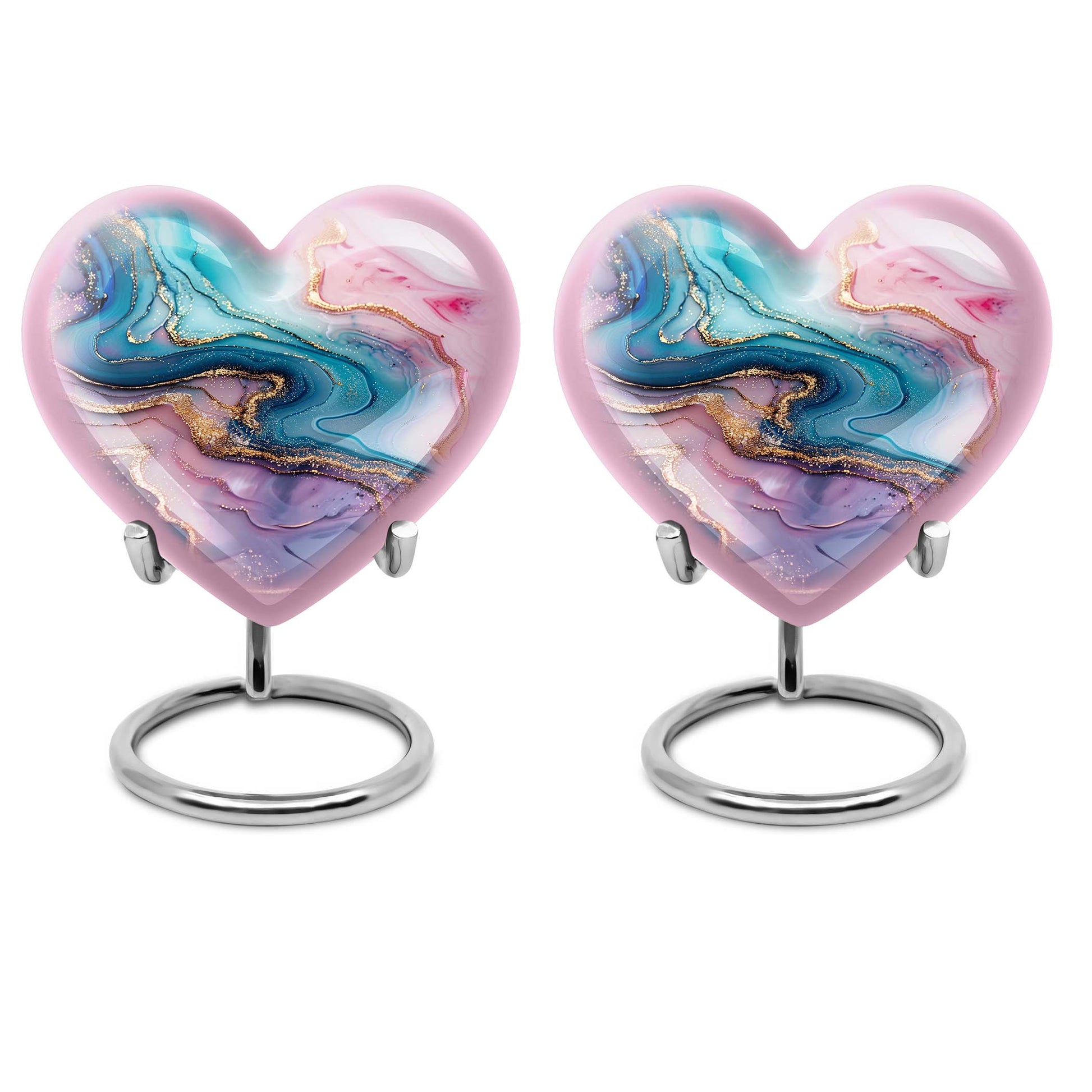 abstract heart memorial urn for women ashes