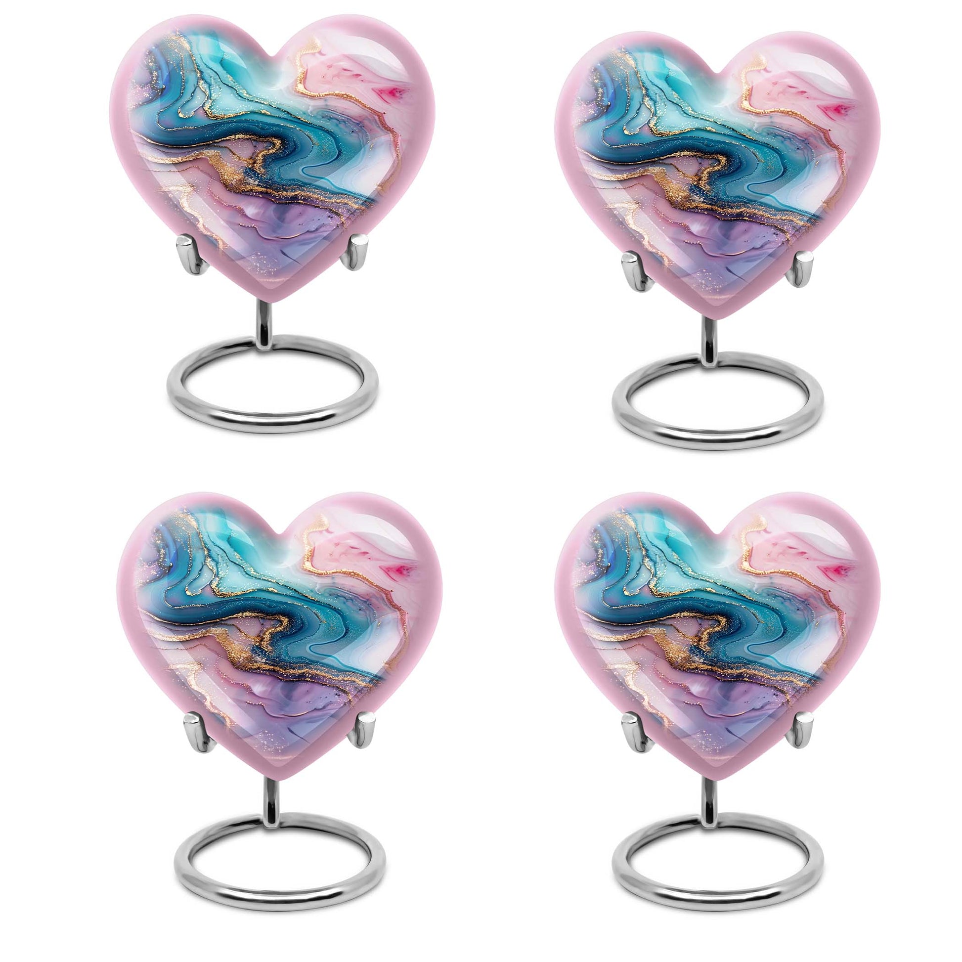 abstract heart memorial urn for women ashes