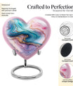abstract heart memorial urn for women ashes