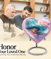abstract heart memorial urn for women ashes