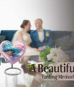 abstract heart memorial urn for women ashes