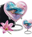 abstract heart memorial urn for women ashes