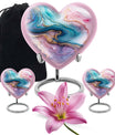 abstract heart memorial urn for women ashes