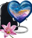 Abstract heart urn for cremation ashes
