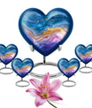 Abstract heart urn for cremation ashes