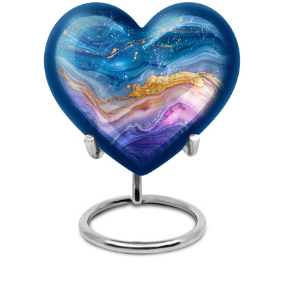 Abstract heart urn for cremation ashes