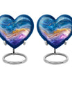 Abstract heart urn for cremation ashes
