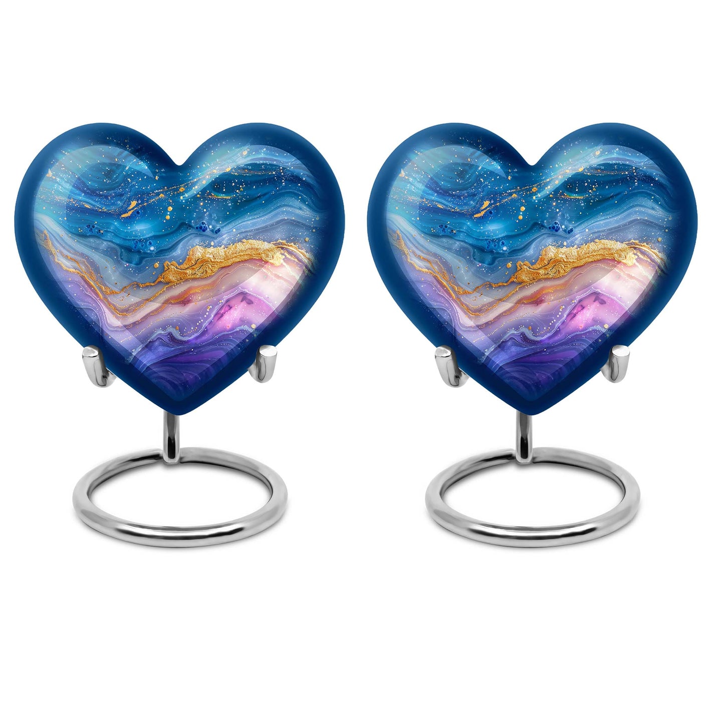 Abstract heart urn for cremation ashes