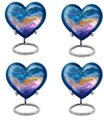 Abstract heart urn for cremation ashes