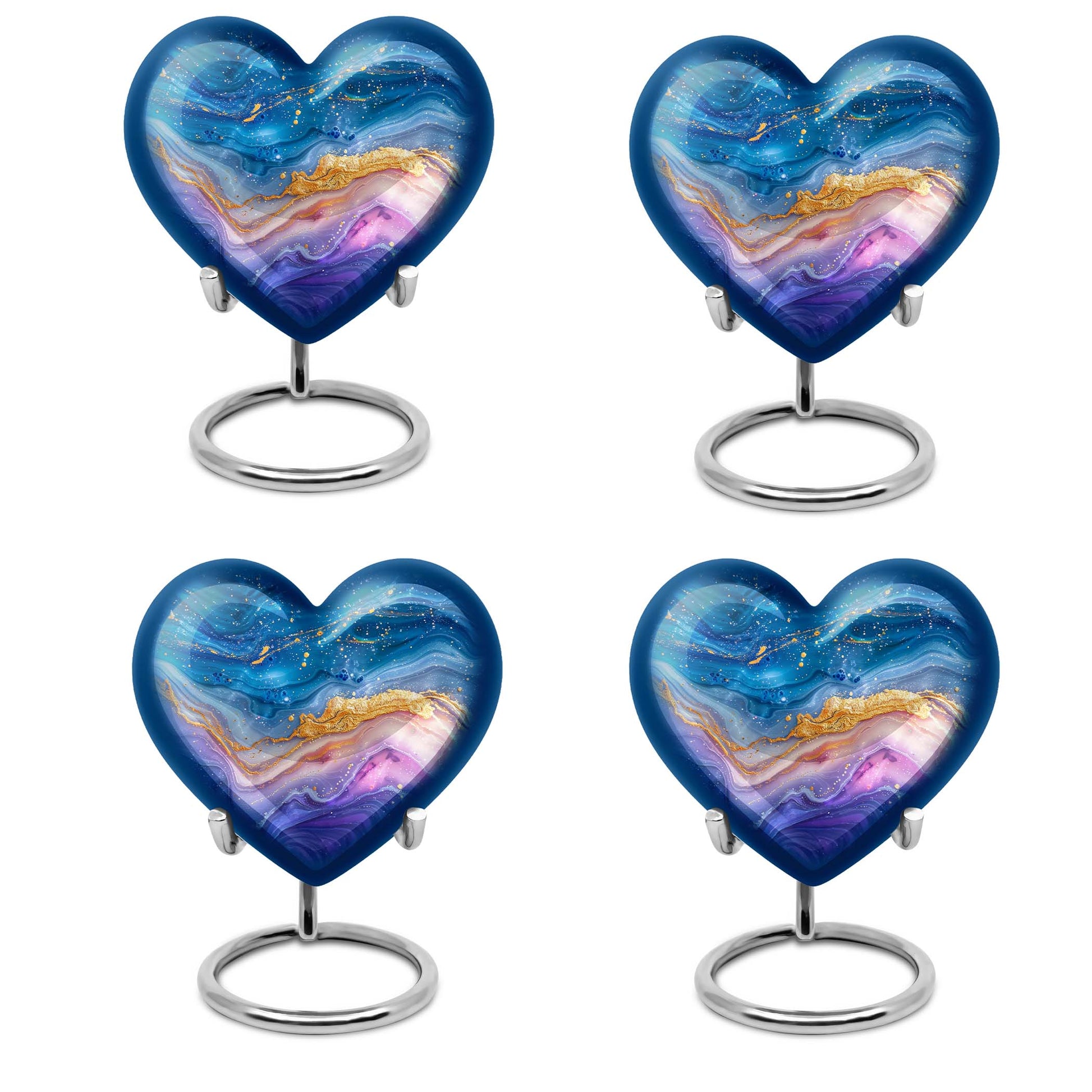 Abstract heart urn for cremation ashes