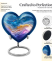 Abstract heart urn for cremation ashes