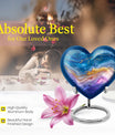 Abstract heart urn for cremation ashes