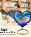 Abstract heart urn for cremation ashes
