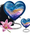 Abstract heart urn for cremation ashes