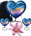 Abstract heart urn for cremation ashes