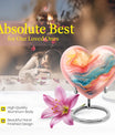 Abstract heart-shaped funeral urn for mom