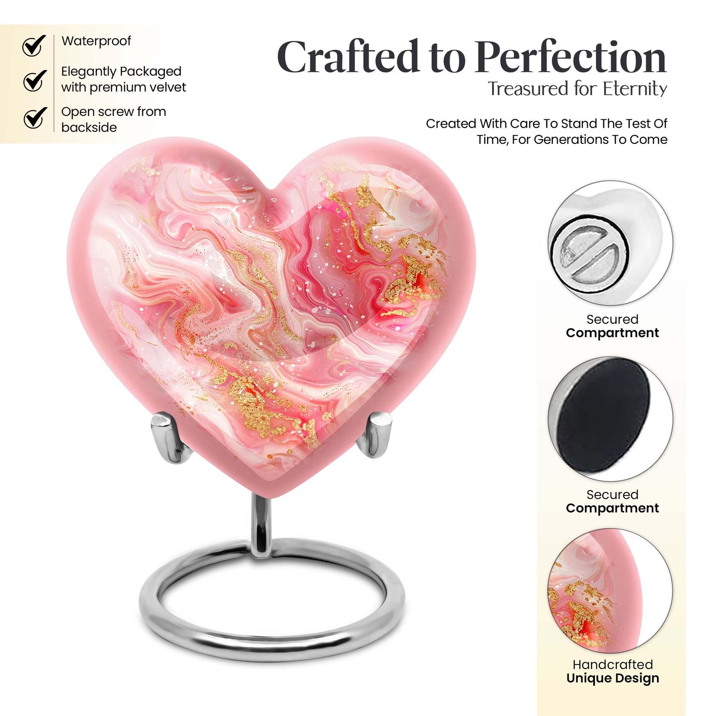 Abstract Heart Urn
