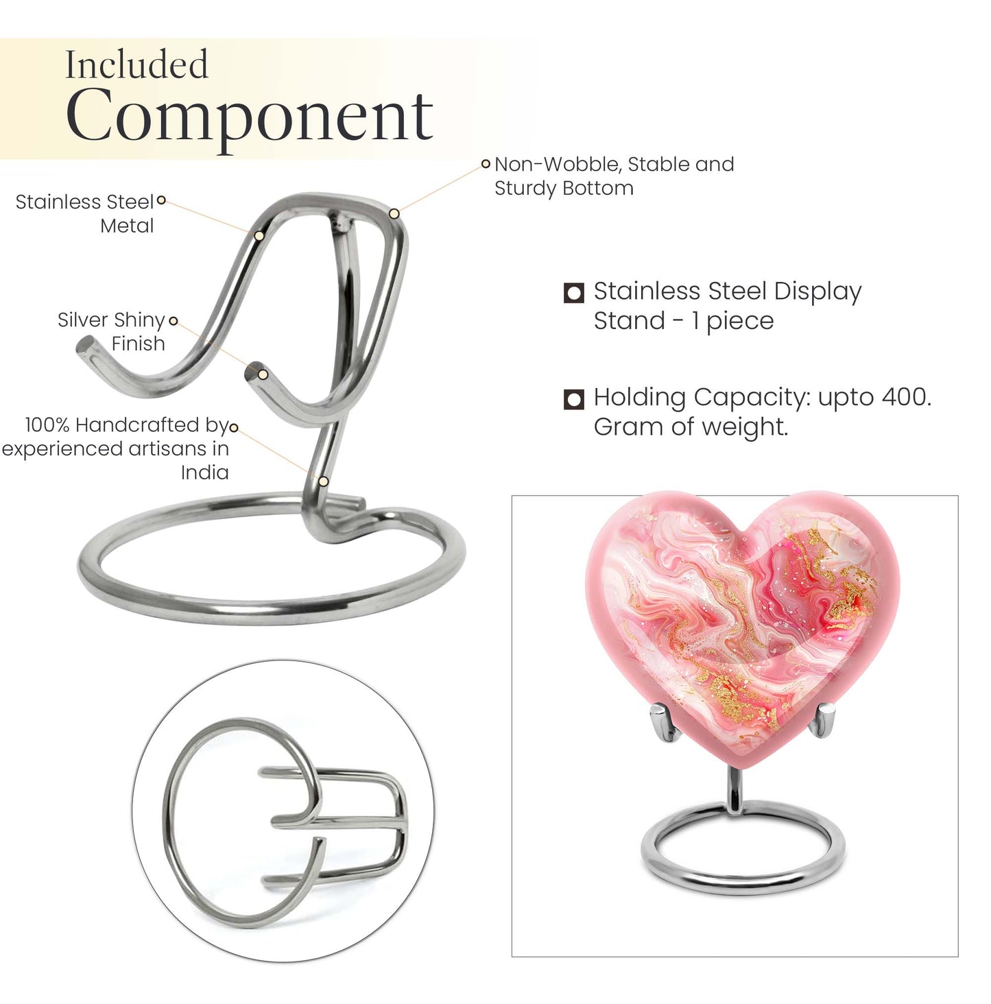 Abstract Heart Urn