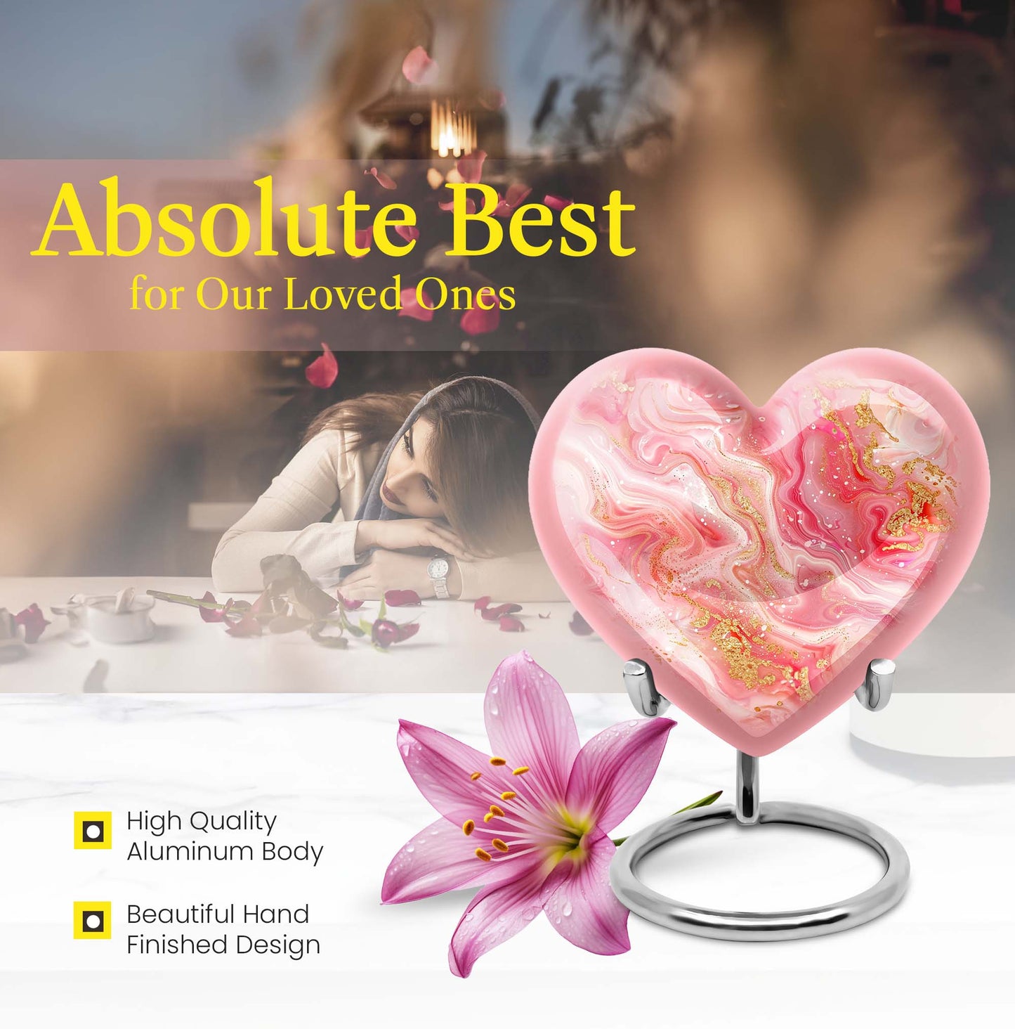 Abstract Heart Urn