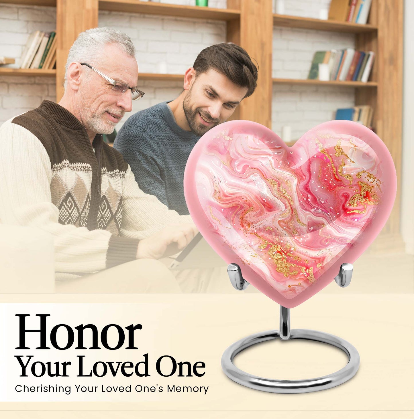 Abstract Heart Urn