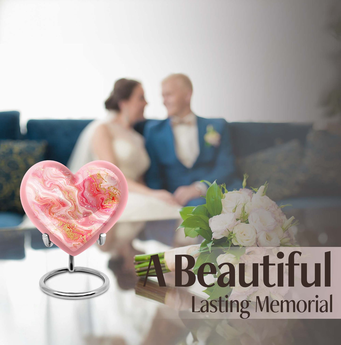 Abstract Heart Urn