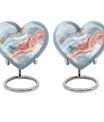 Abstract heart-shaped urn for adult male ashes
