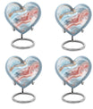 Abstract heart-shaped urn for adult male ashes
