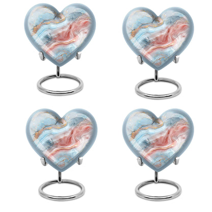 Abstract heart-shaped urn for adult male ashes