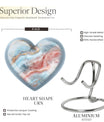 Abstract heart-shaped urn for adult male ashes