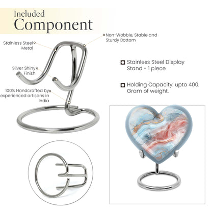 Abstract heart-shaped urn for adult male ashes