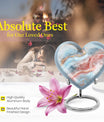 Abstract heart-shaped urn for adult male ashes