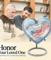 Abstract heart-shaped urn for adult male ashes