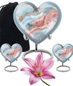Abstract heart-shaped urn for adult male ashes