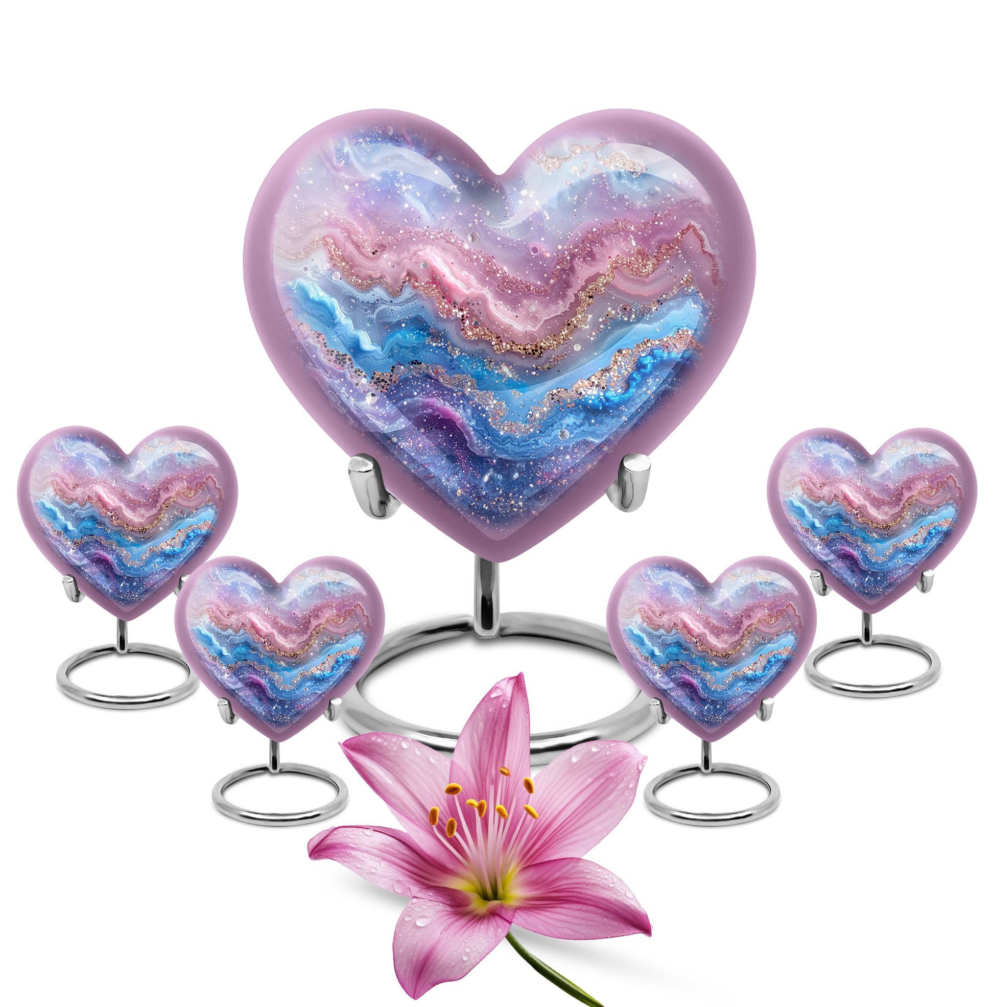 Abstract heart urn