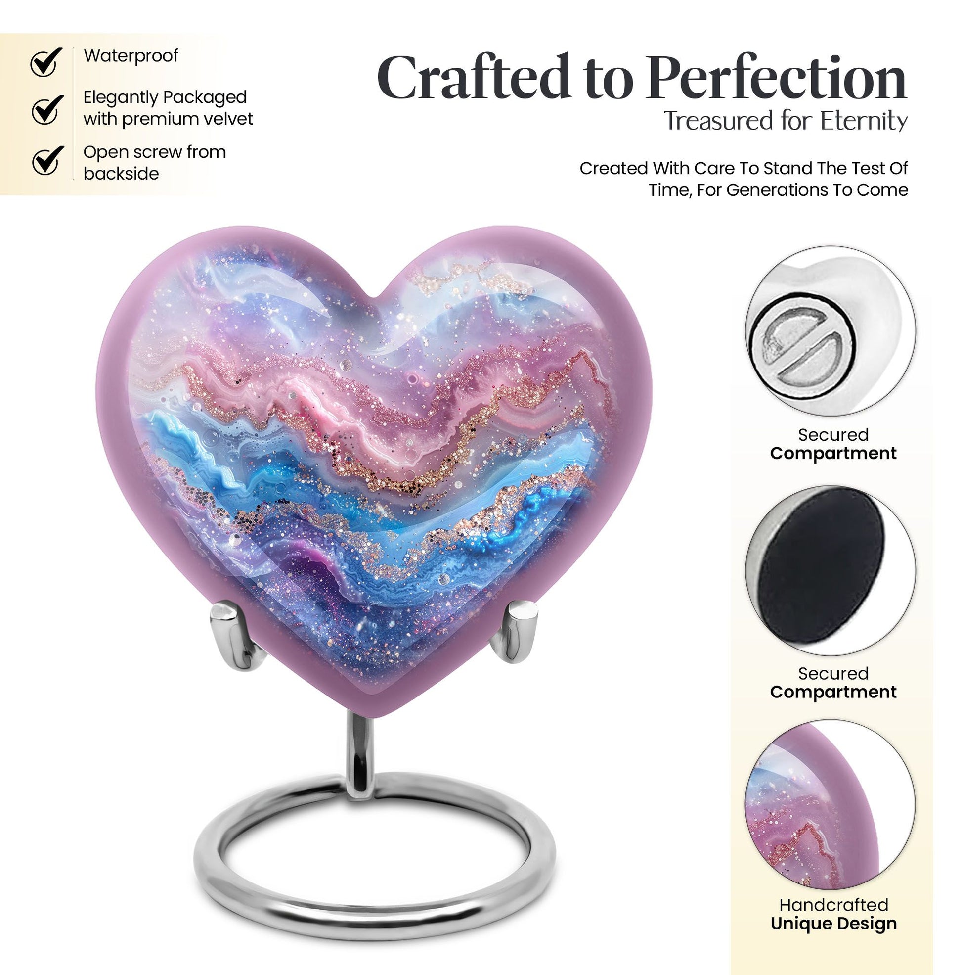 Abstract heart urn