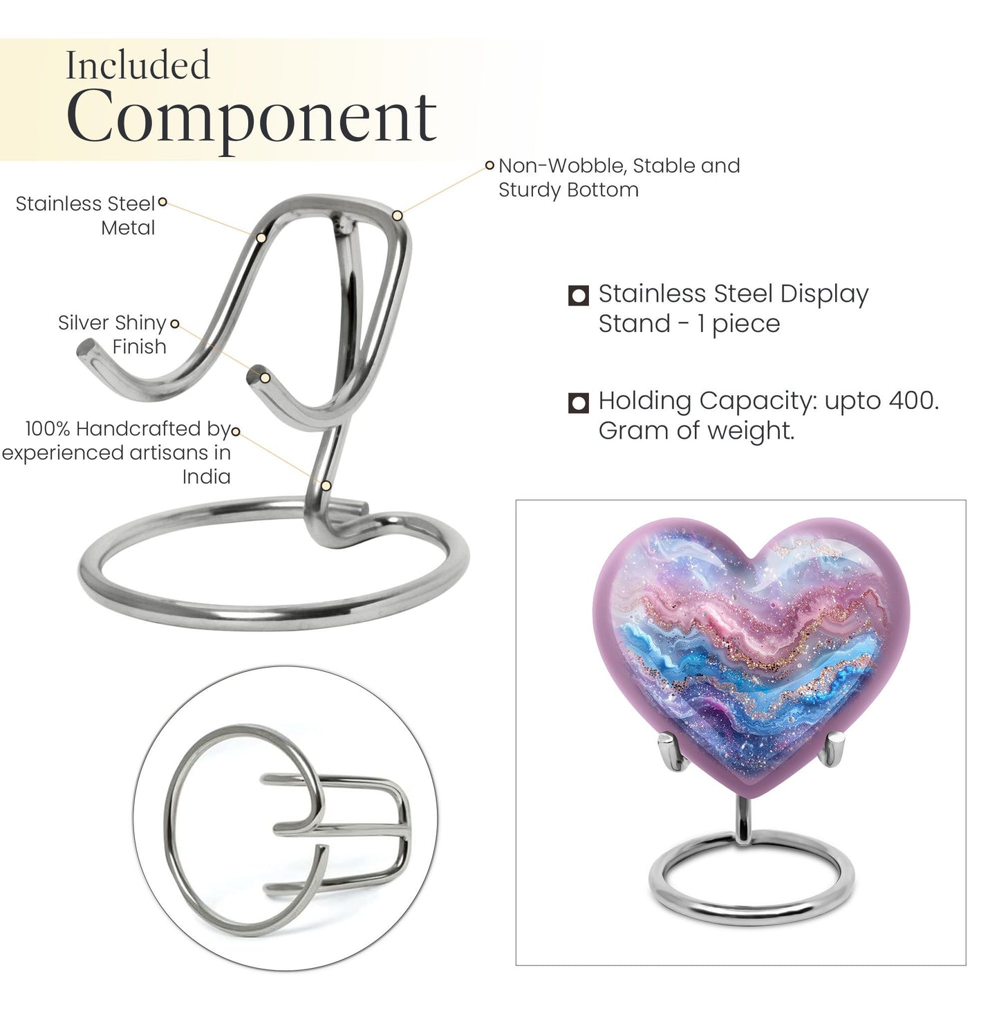 Abstract heart urn