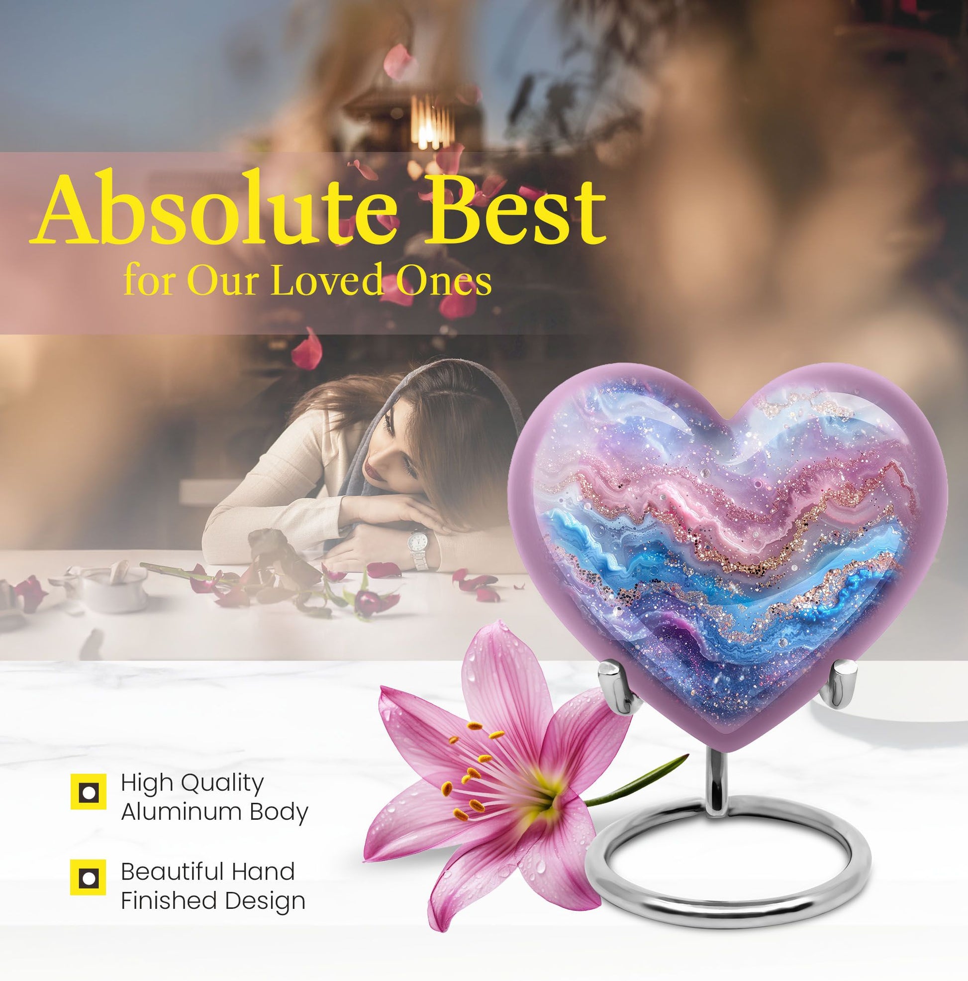 Abstract heart urn