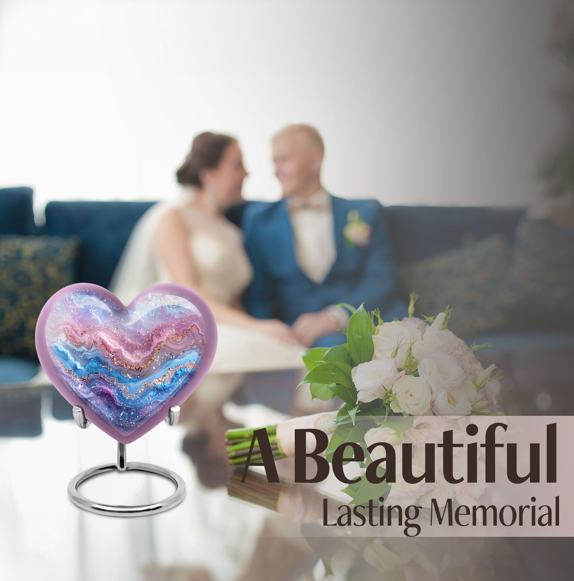 Abstract heart urn