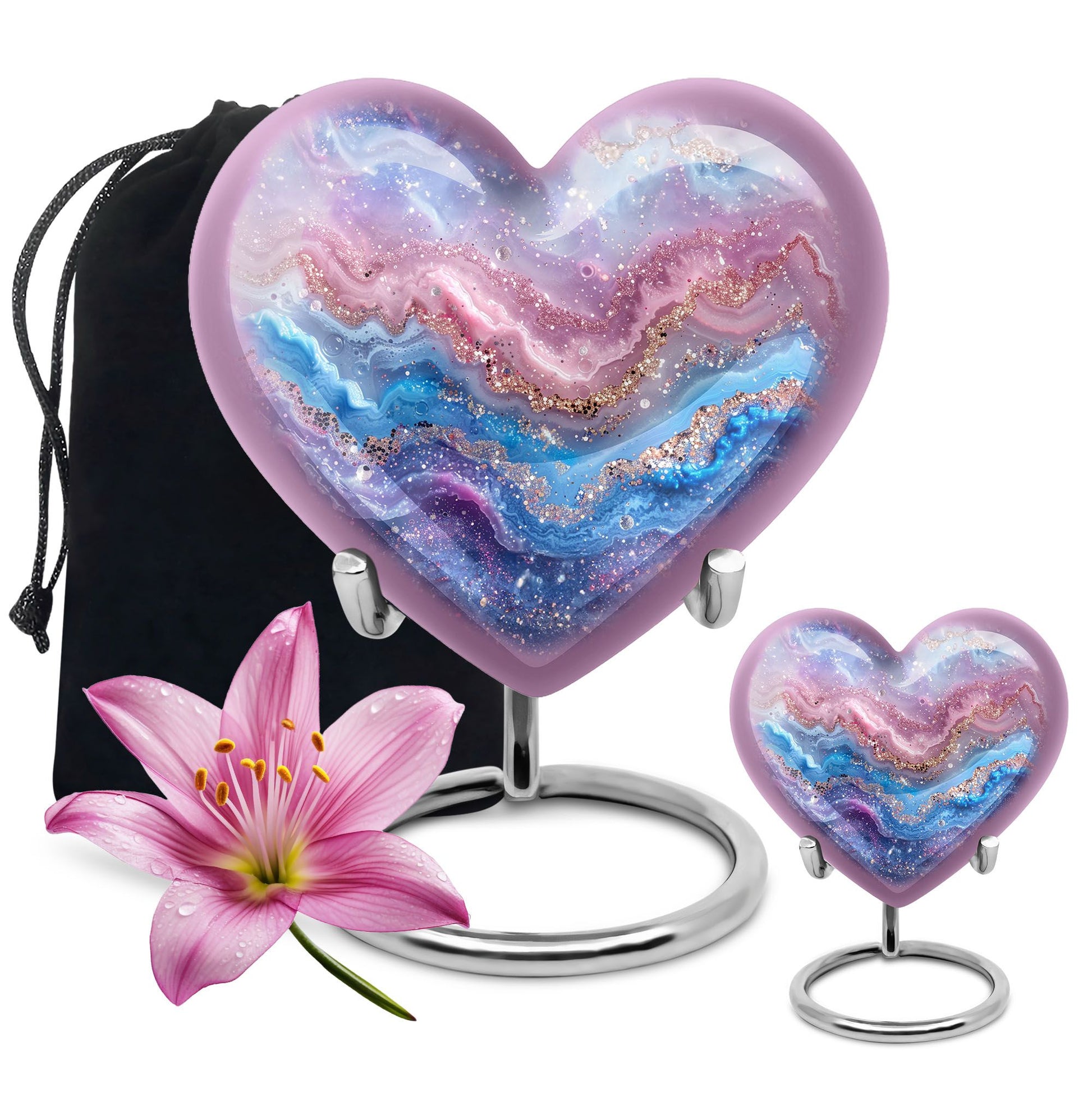 Abstract heart urn