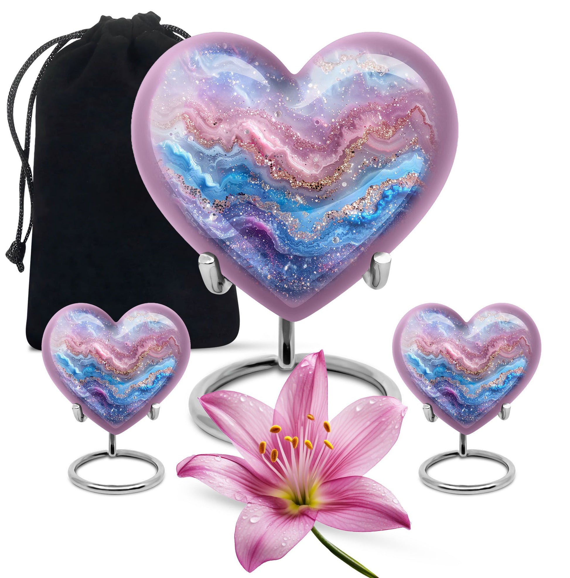 Abstract heart urn