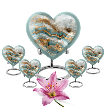 abstract heart urn