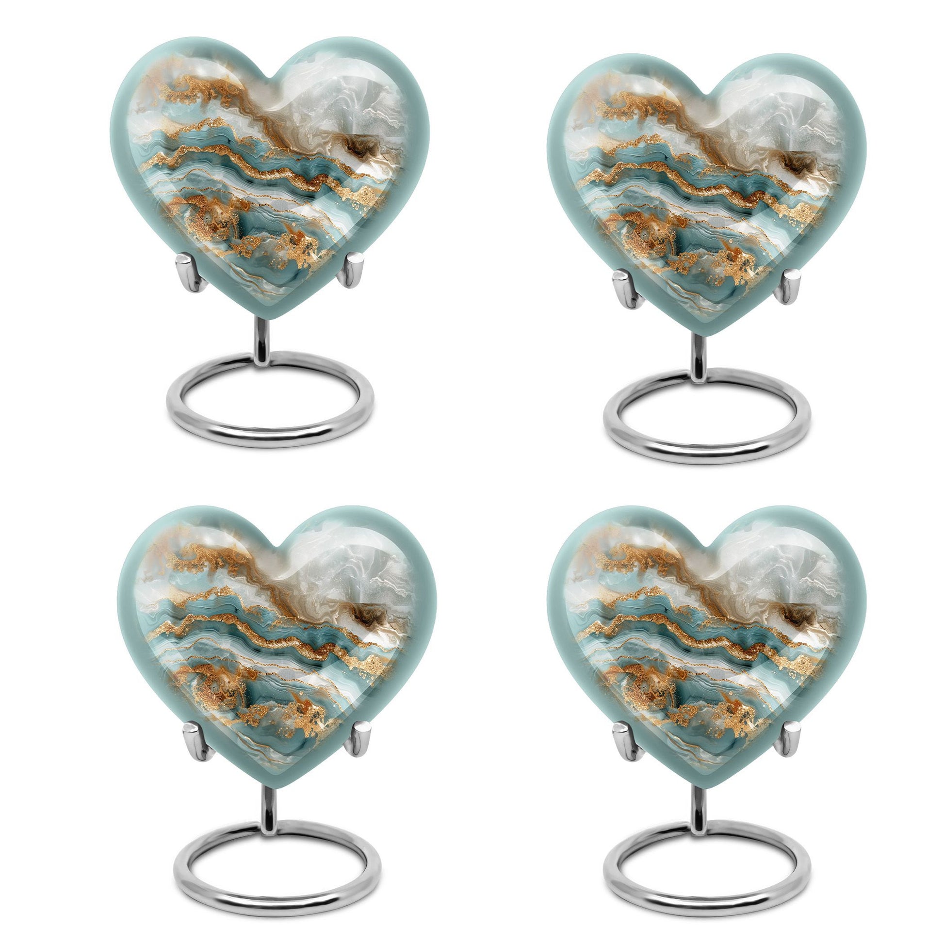 abstract heart urn