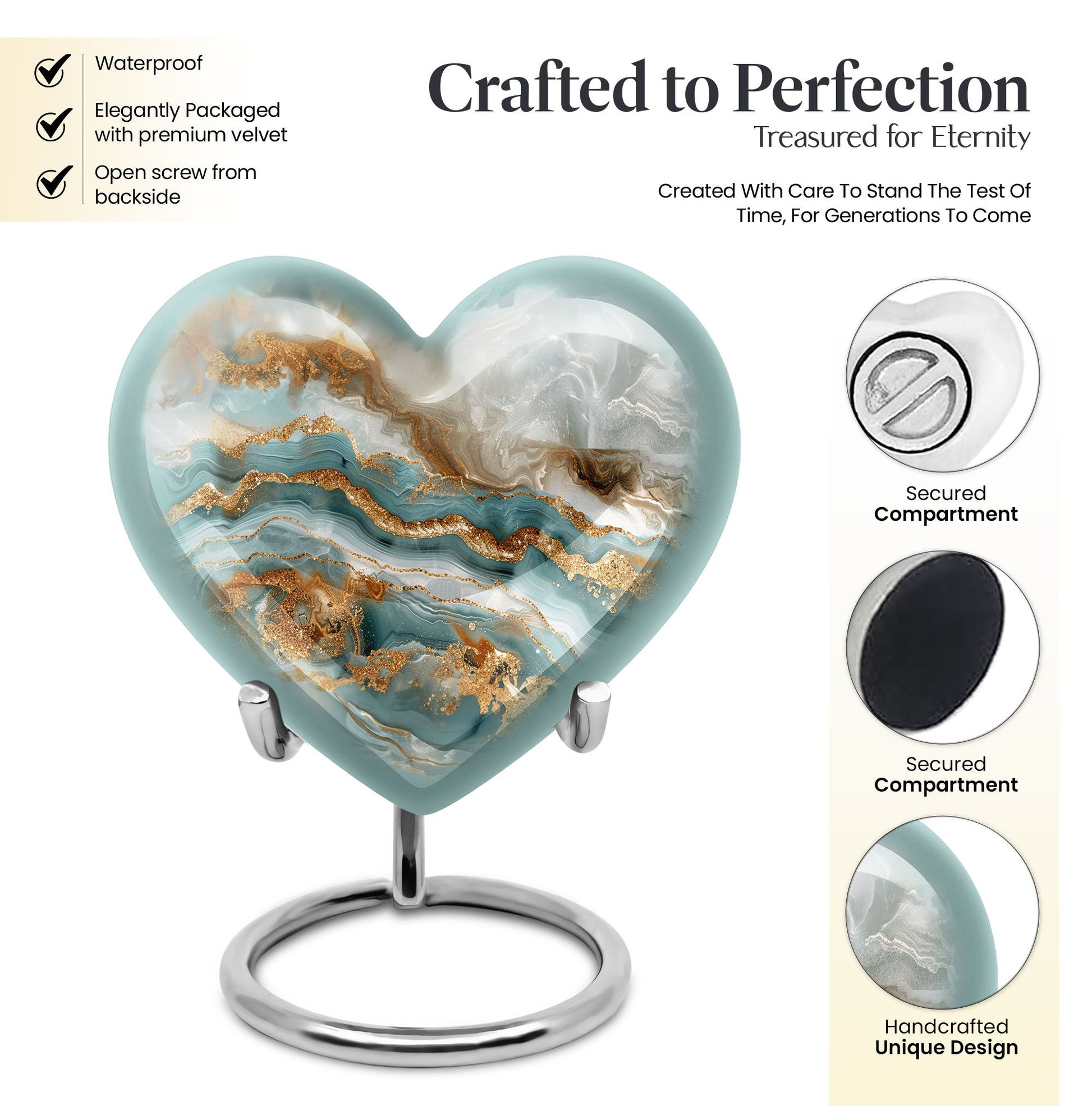 abstract heart urn