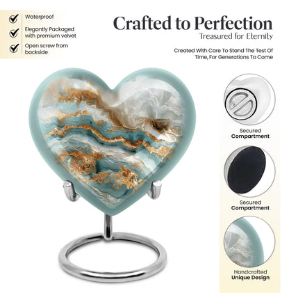 abstract heart urn